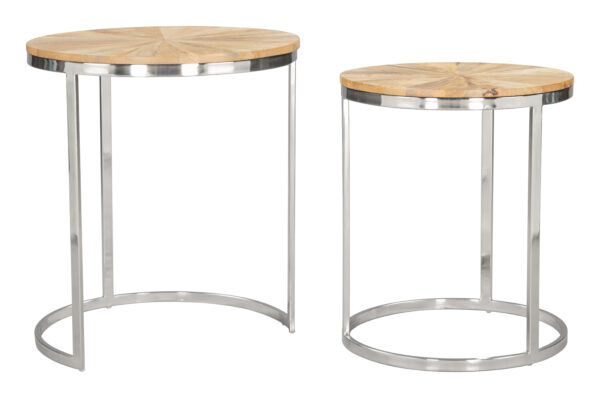 Bari Nesting Table Set Natural 109776 - Image 7
