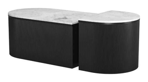 Ormara Coffee Table Set White & Black 109920 - Image 7