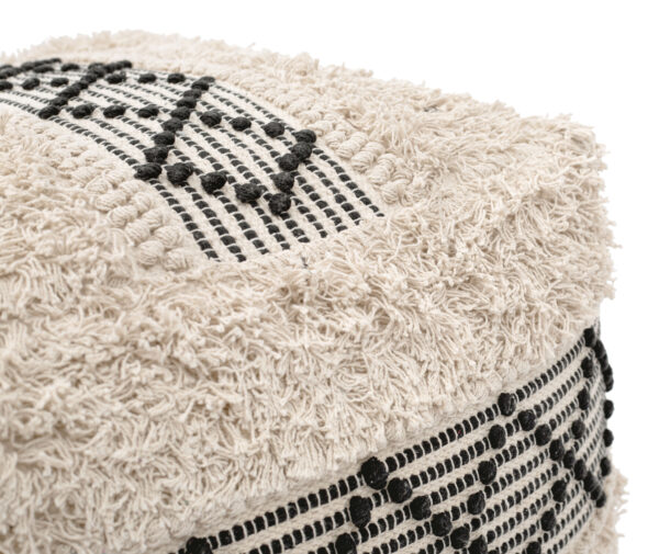 Pisco Ottoman Beige & Black 109823 - Image 7
