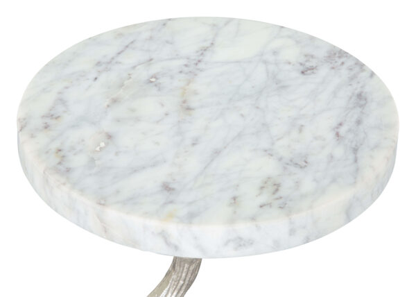 Joel Side Table White & Silver 109560 - Image 7