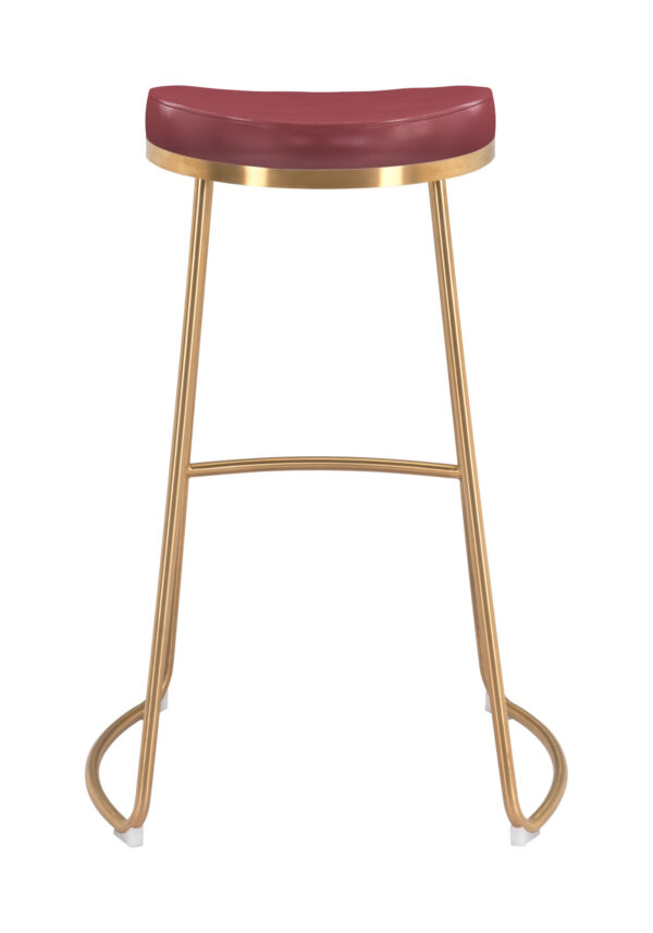 Bree Barstool Burgundy & Gold 101264 (set of 2) - Image 8