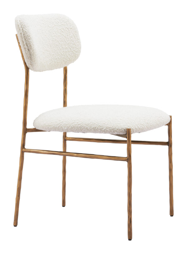 Sydhavnen Dining Chair Cream & Gold 110276 - Image 9
