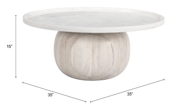 Savona Coffee Table White & Whitewashed 109858 - Image 9