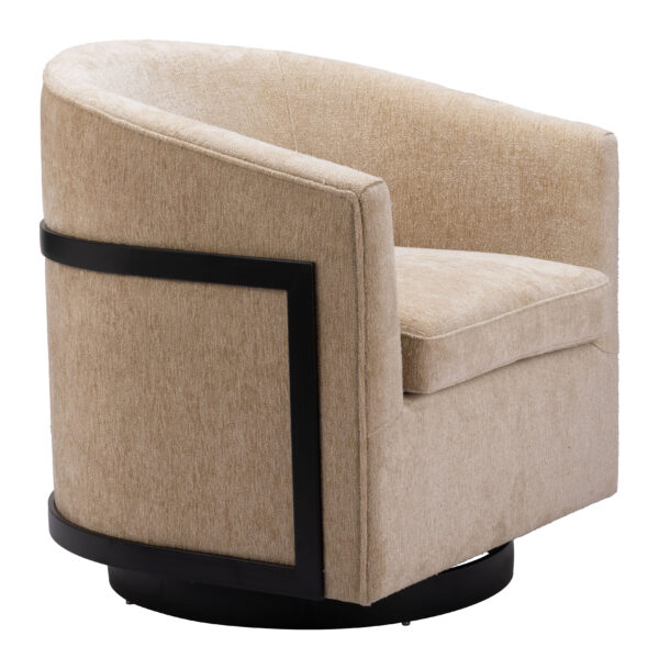 Hanko Swivel Chair Golden Beige 110009 - Image 8