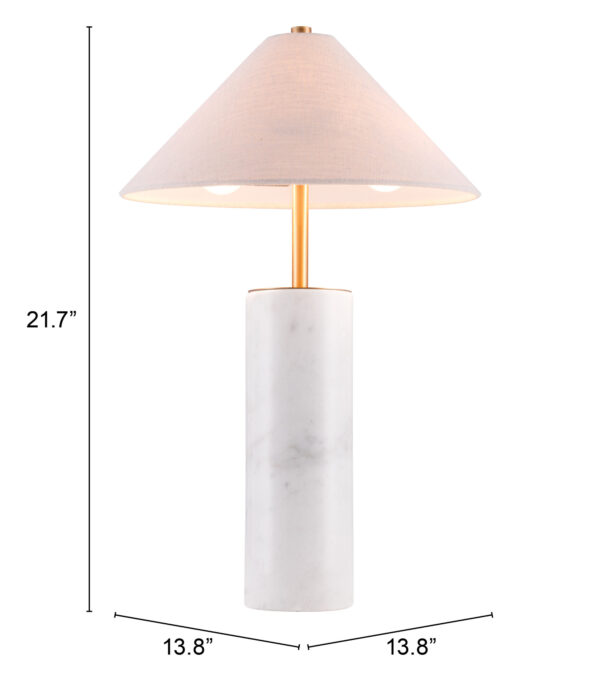 Ciara Table Lamp Beige & White 56100 - Image 8