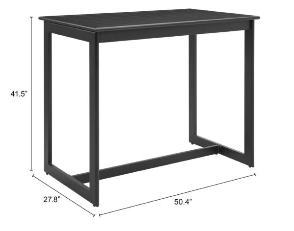 Midnight Wave Bar Table Black 704029 - Image 8