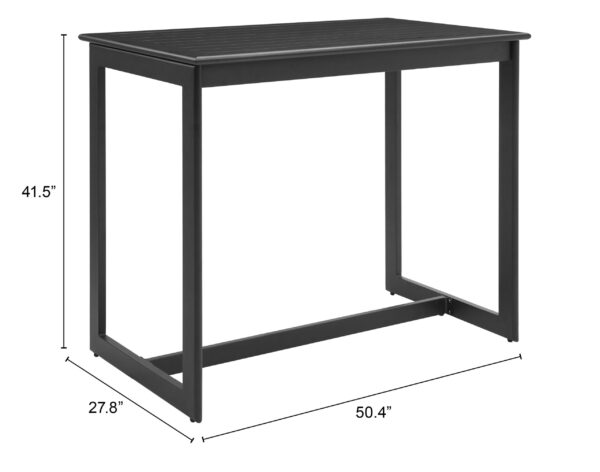 Midnight Wave Bar Table Black 704029 - Image 8