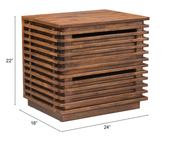 Linea End Table Walnut 110880 - Image 8