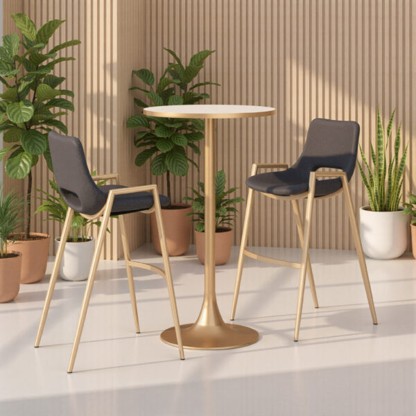 Desi Barstool Gold 109555 (set of 2) - Image 9