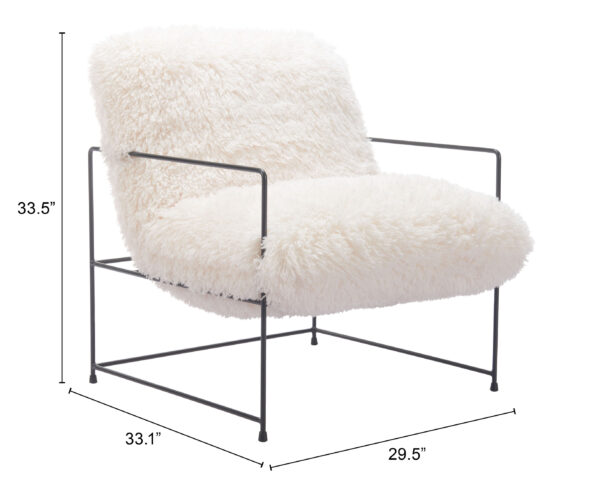 Pelut Accent Chair White 110202 - Image 9