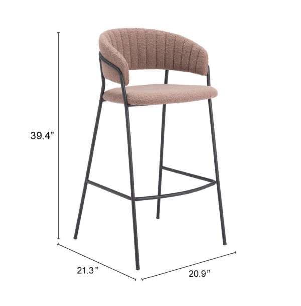 Josephine Barstool Brown 109674 (set of 2) - Image 9