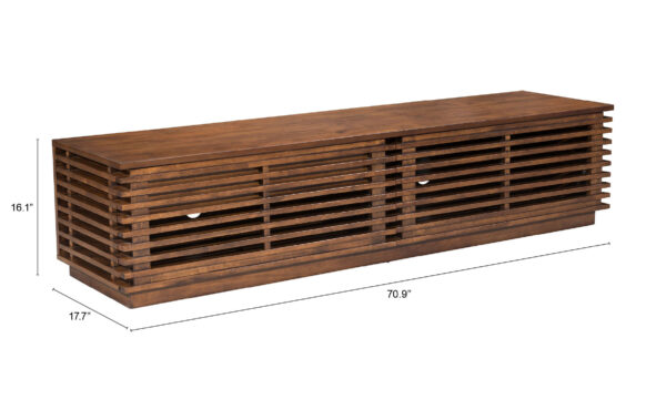 Linea Wide Entertainment Stand Walnut 110881 - Image 9