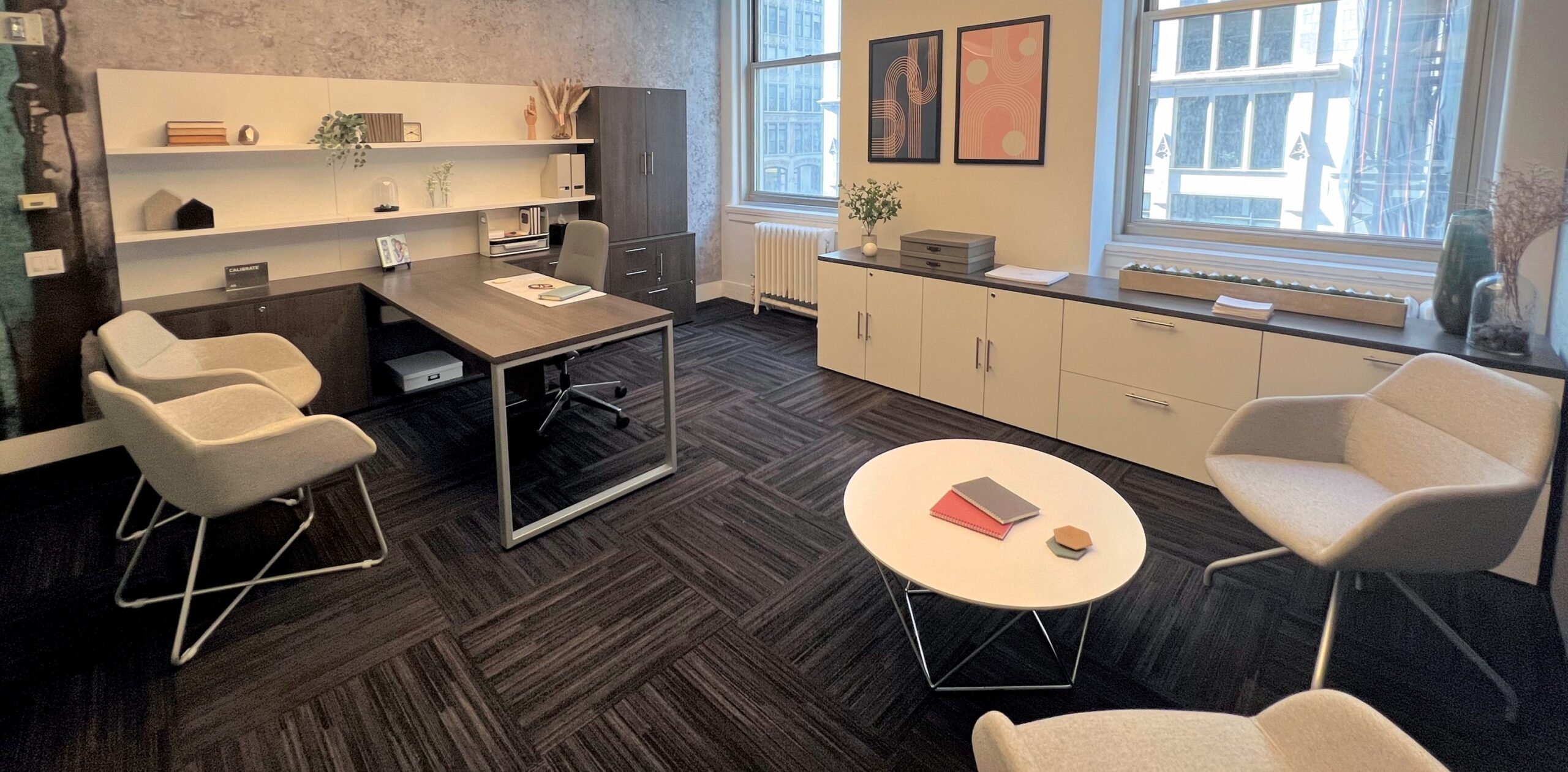 Desks, Ht Adjustable + Tables