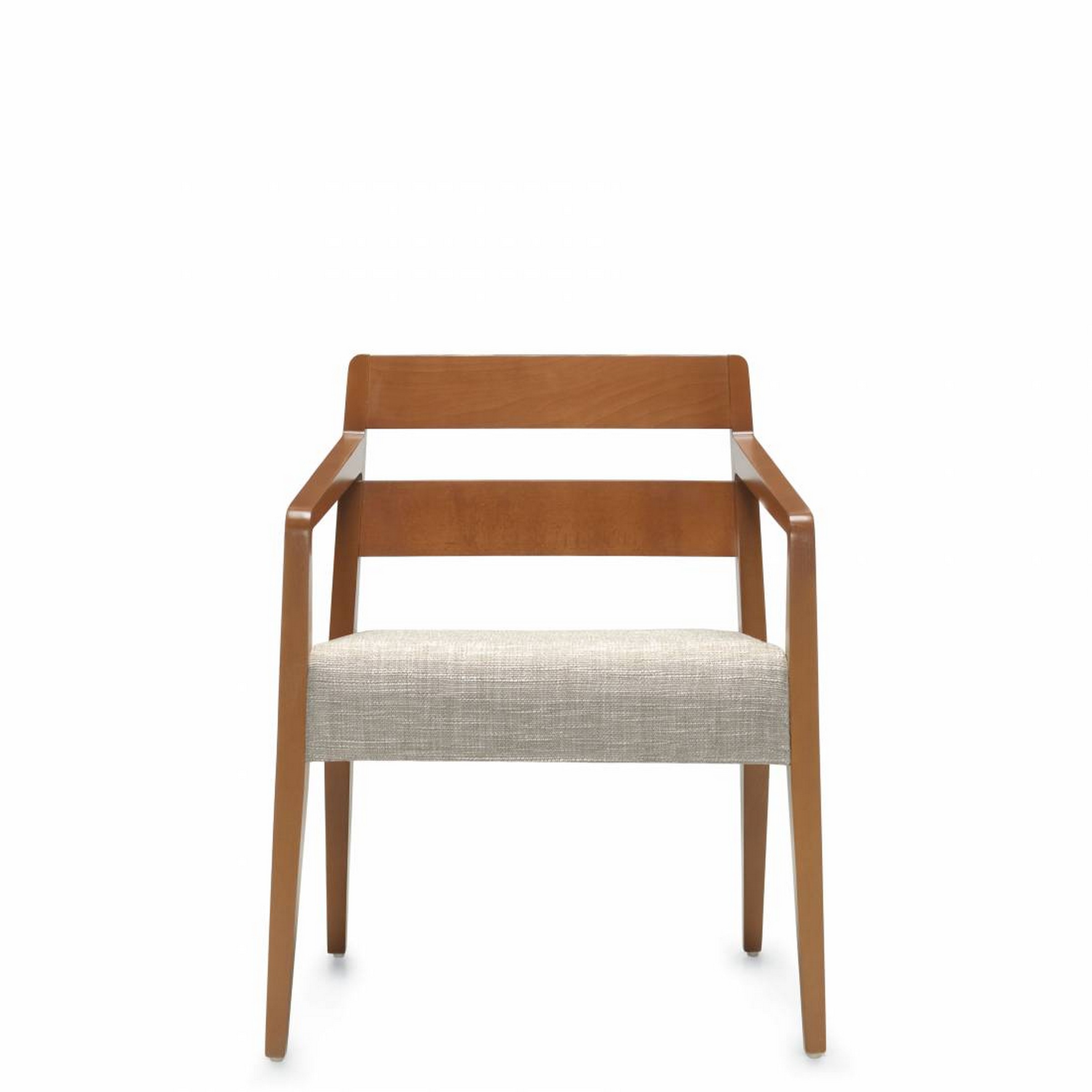 Chap™ Wood Back Armchair, Upholstered Waterfall Front Seat (1010)