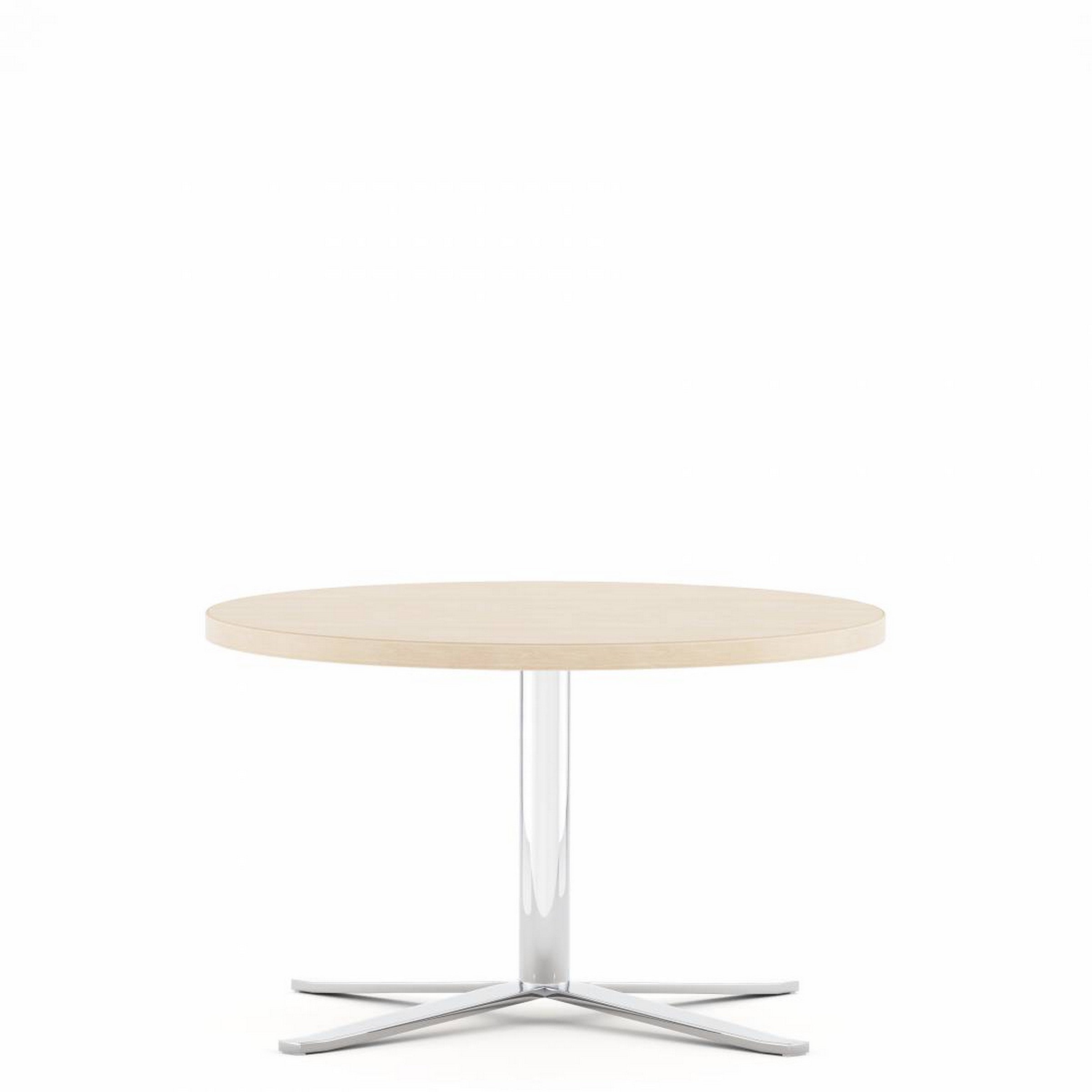 Drift™ 16"H Round Table, Chrome Base, 26"W x 26"D, Laminate Surface, Flat Edge (8041R2616C)