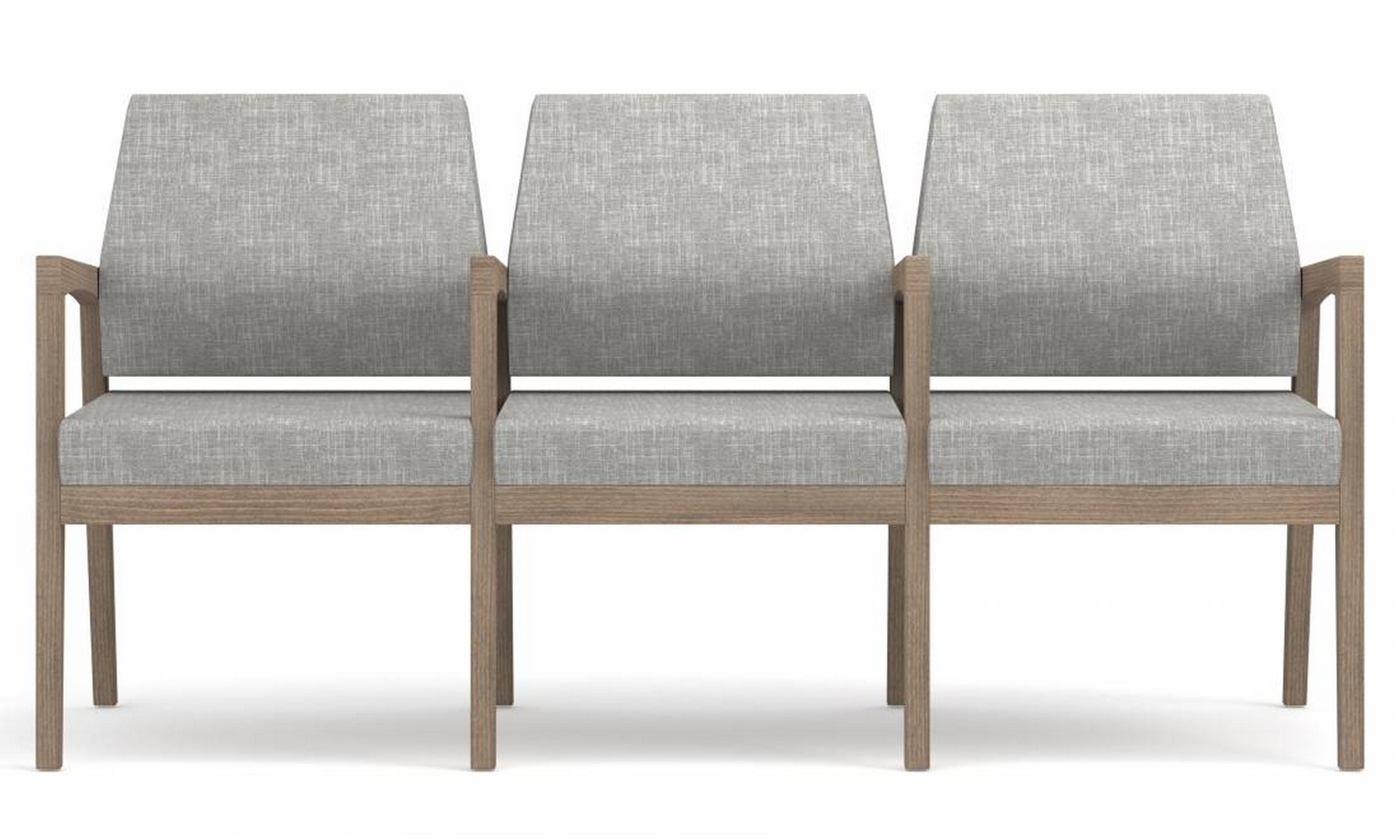 Calidon™ Guest Three Seater, Wood Arms & Full Center Arms (GC36303)