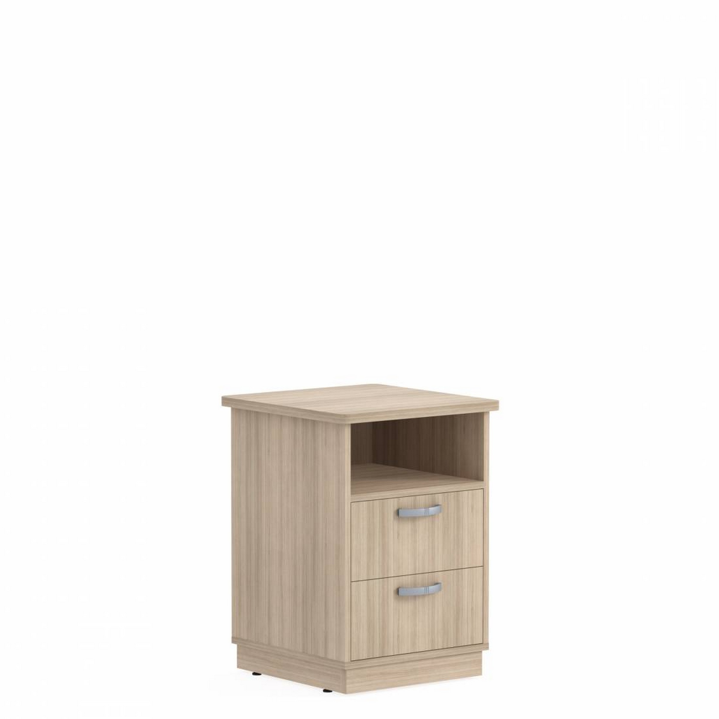 Aldon™ Bedside Cabinet, Plinth Base, Two Drawers, Fixed Shelf GCEXBT04PN