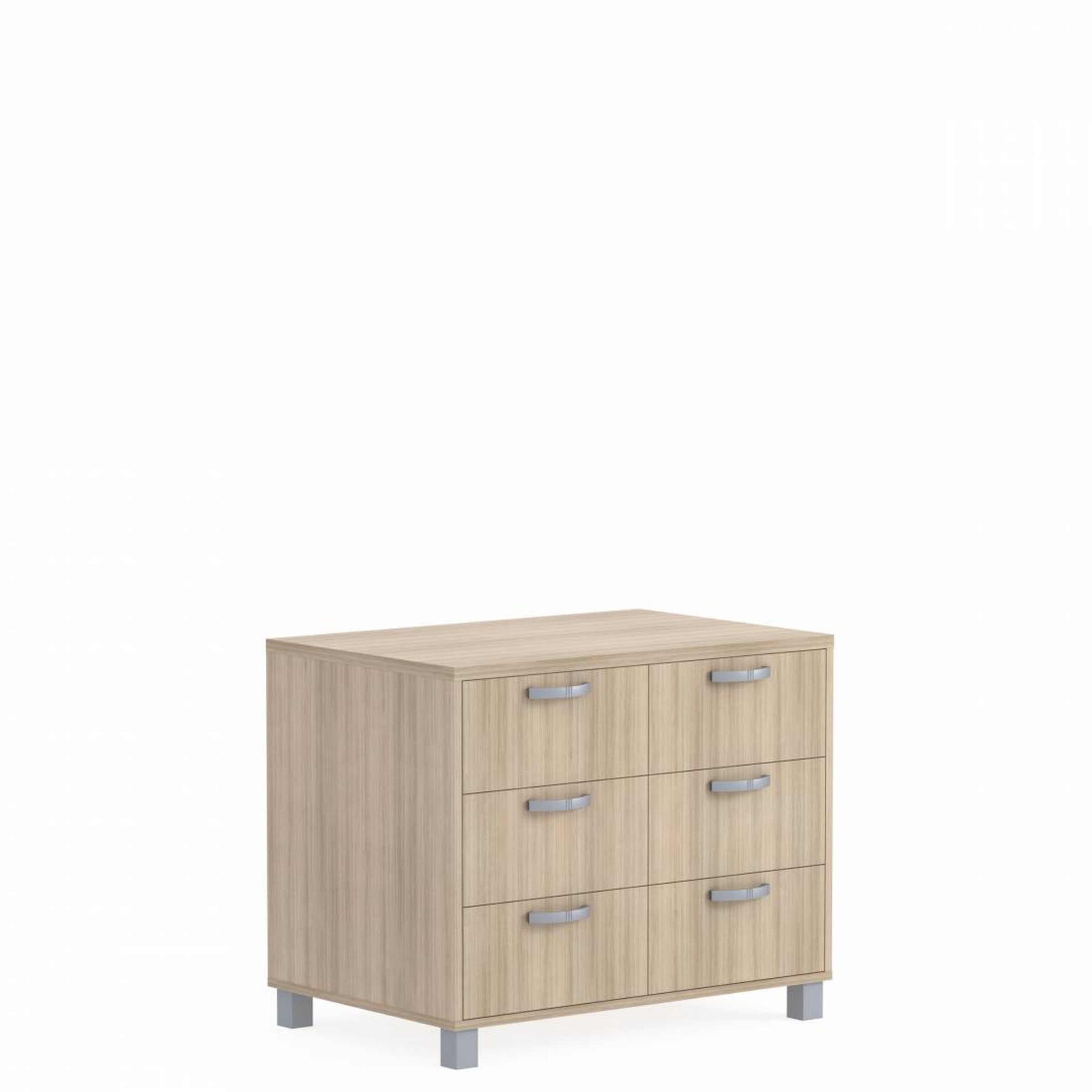 Aldon™ Double Dresser, Metal Legs, Six Half Drawers GCEXDD01LN