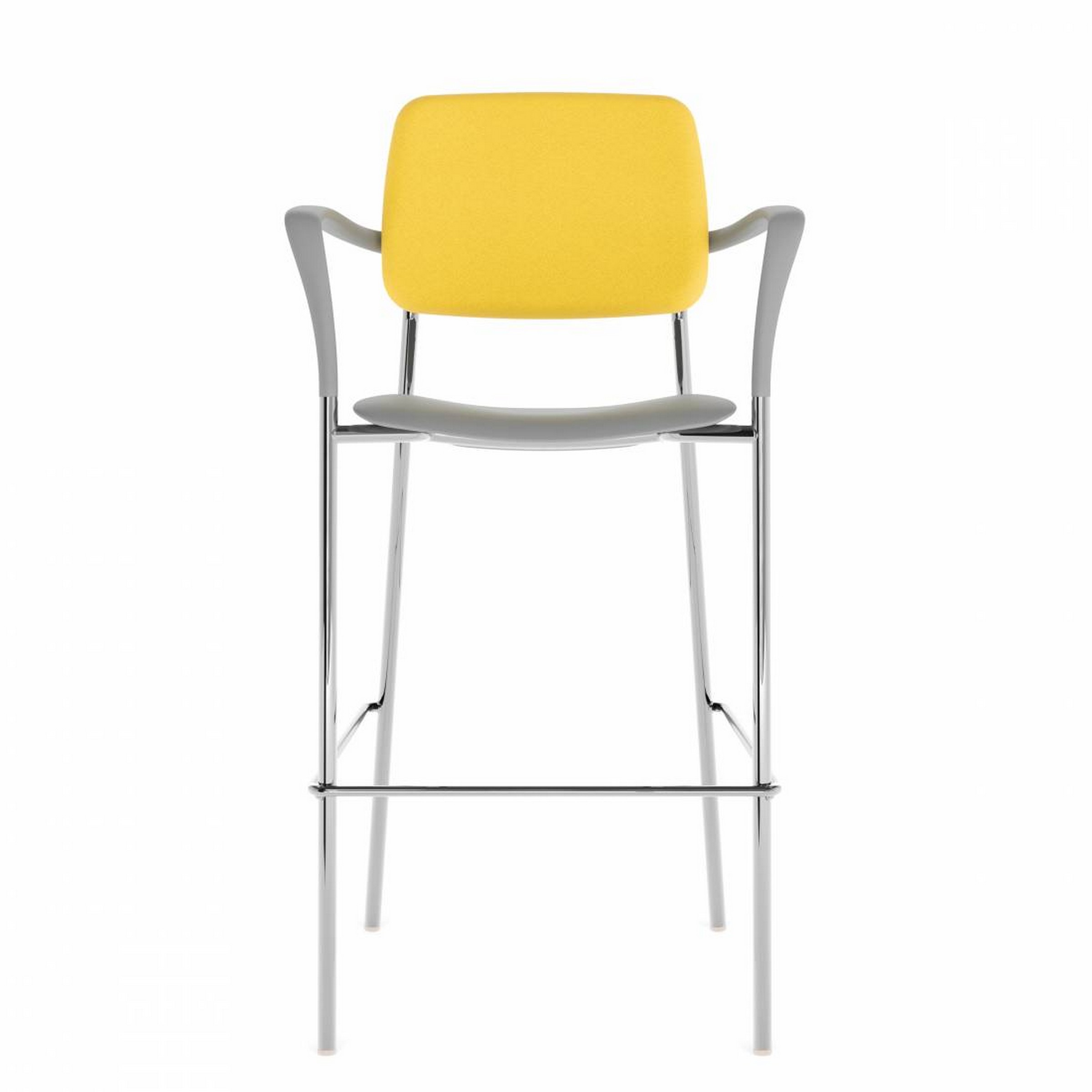Willow™ Bar Stool with Arms, Polypropylene Seat & Upholstered Back (W5BSAUP)
