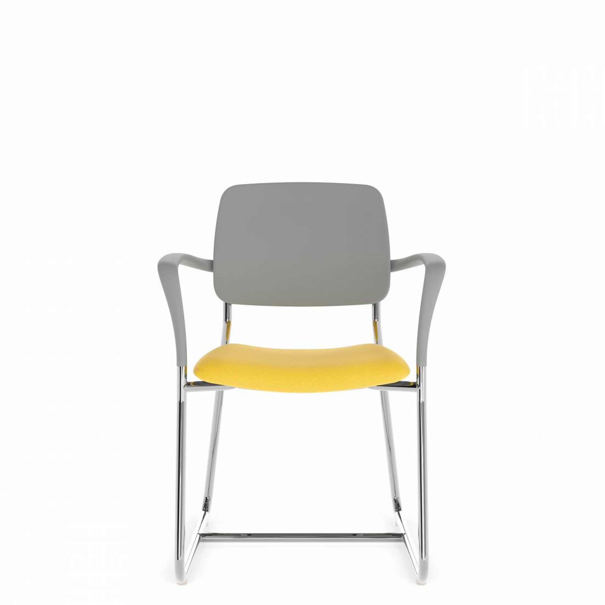 Willow™ Armchair, Sled Base, Upholstered Seat & Polypropylene Back (W6APU)