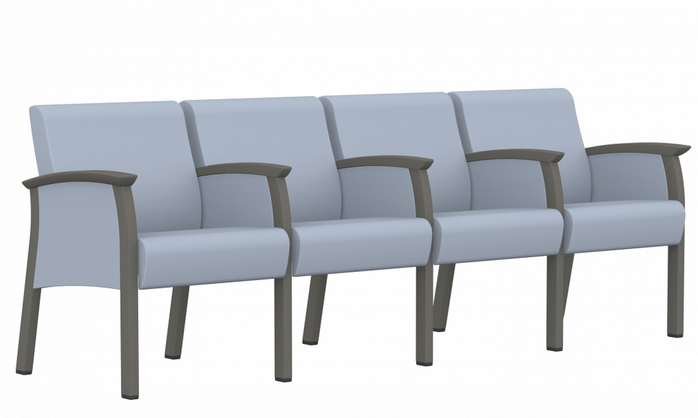 Primacare™ HT Guest Low Back Four Seater, Closed Centre Arms (GC3628CA)