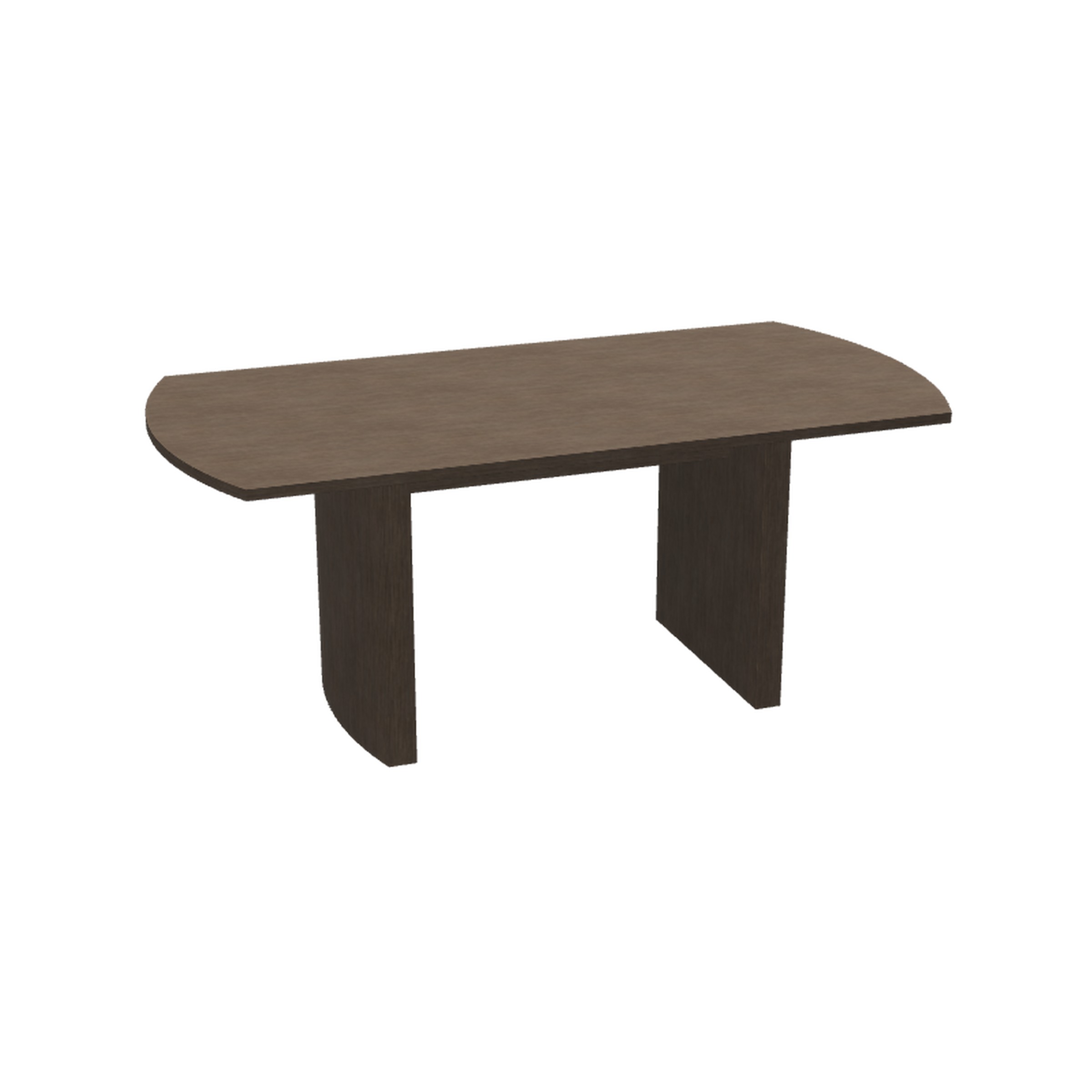 Rectangular Bow End Table with Arch Base