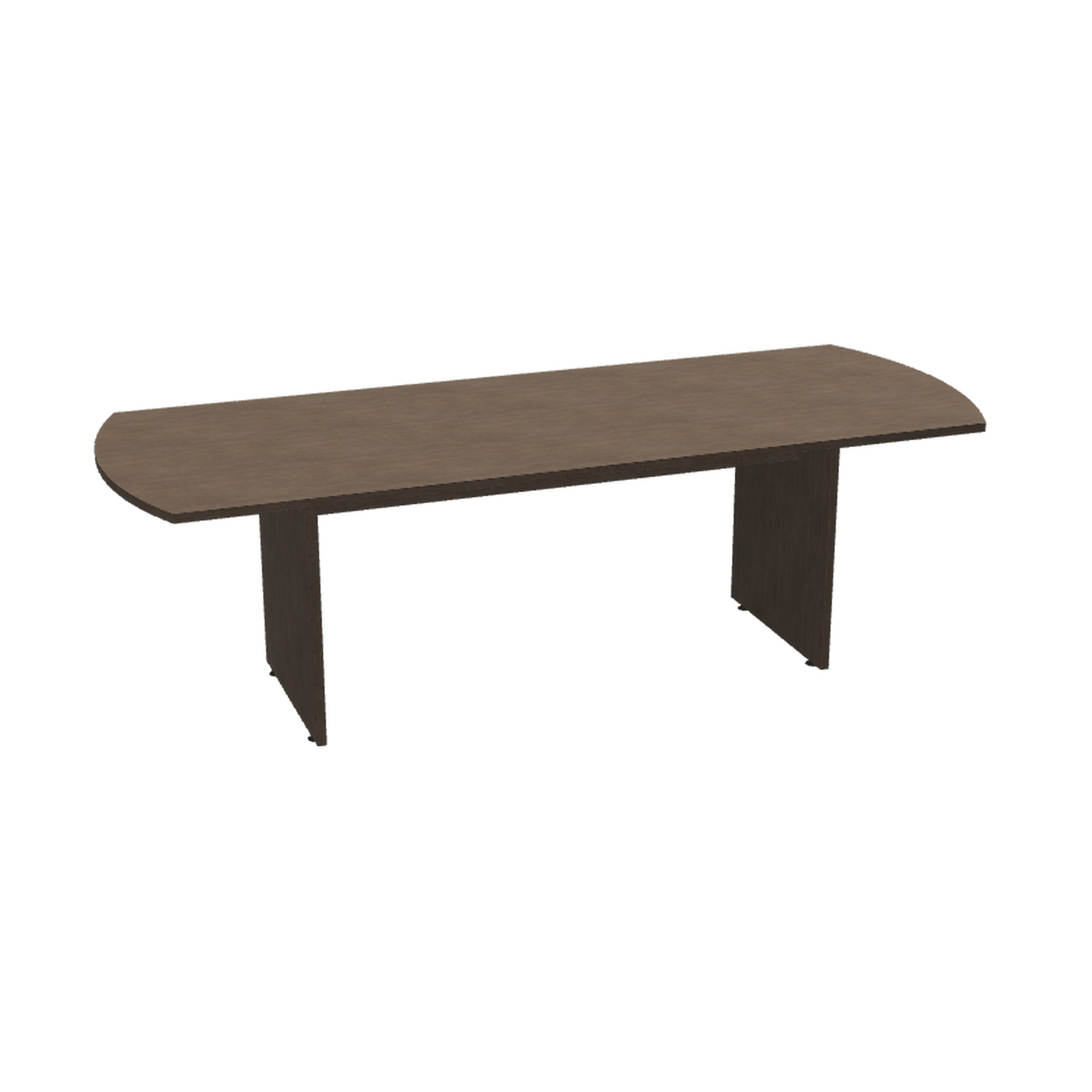 Rectangular Bow End Table with Slab Base