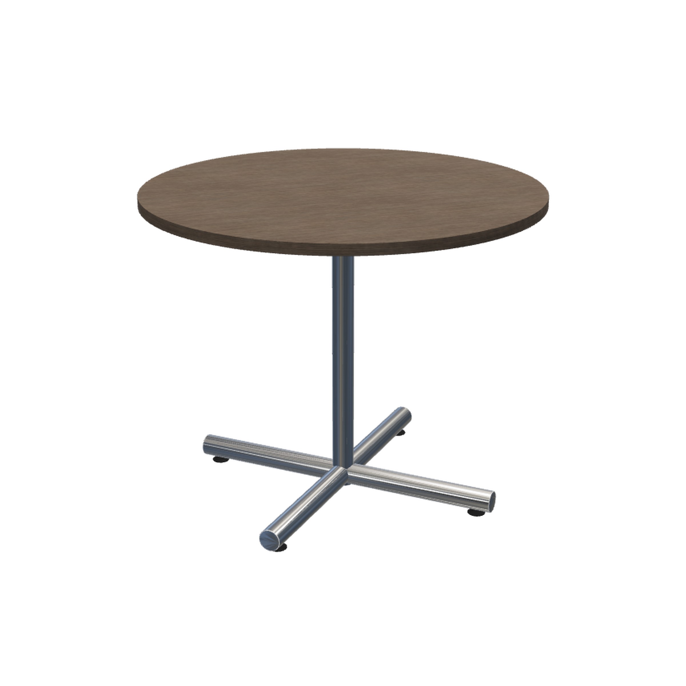 Round Table with Tubular Steel Base