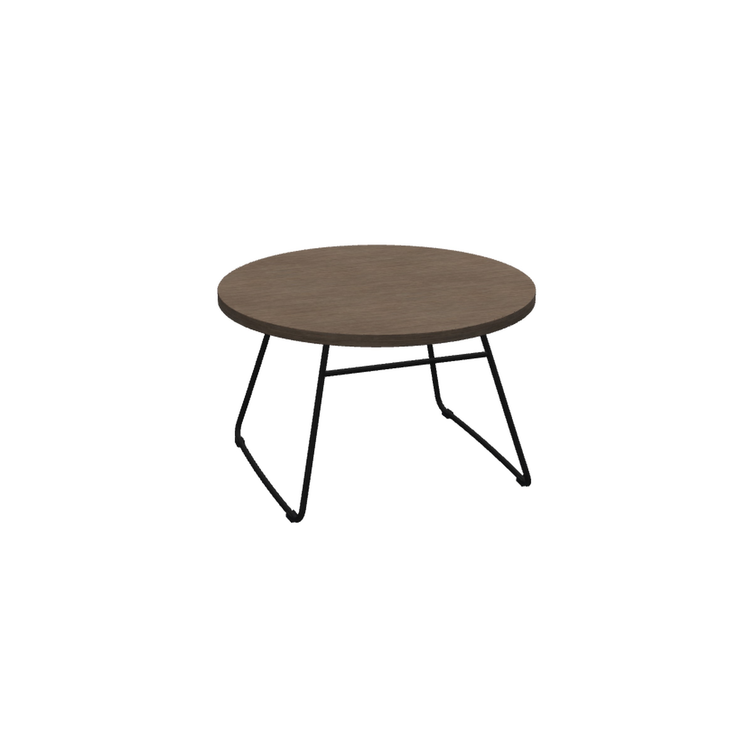 Drift™ 16"H Round Table, Sled Base Laminate Surface, Flat Edge
