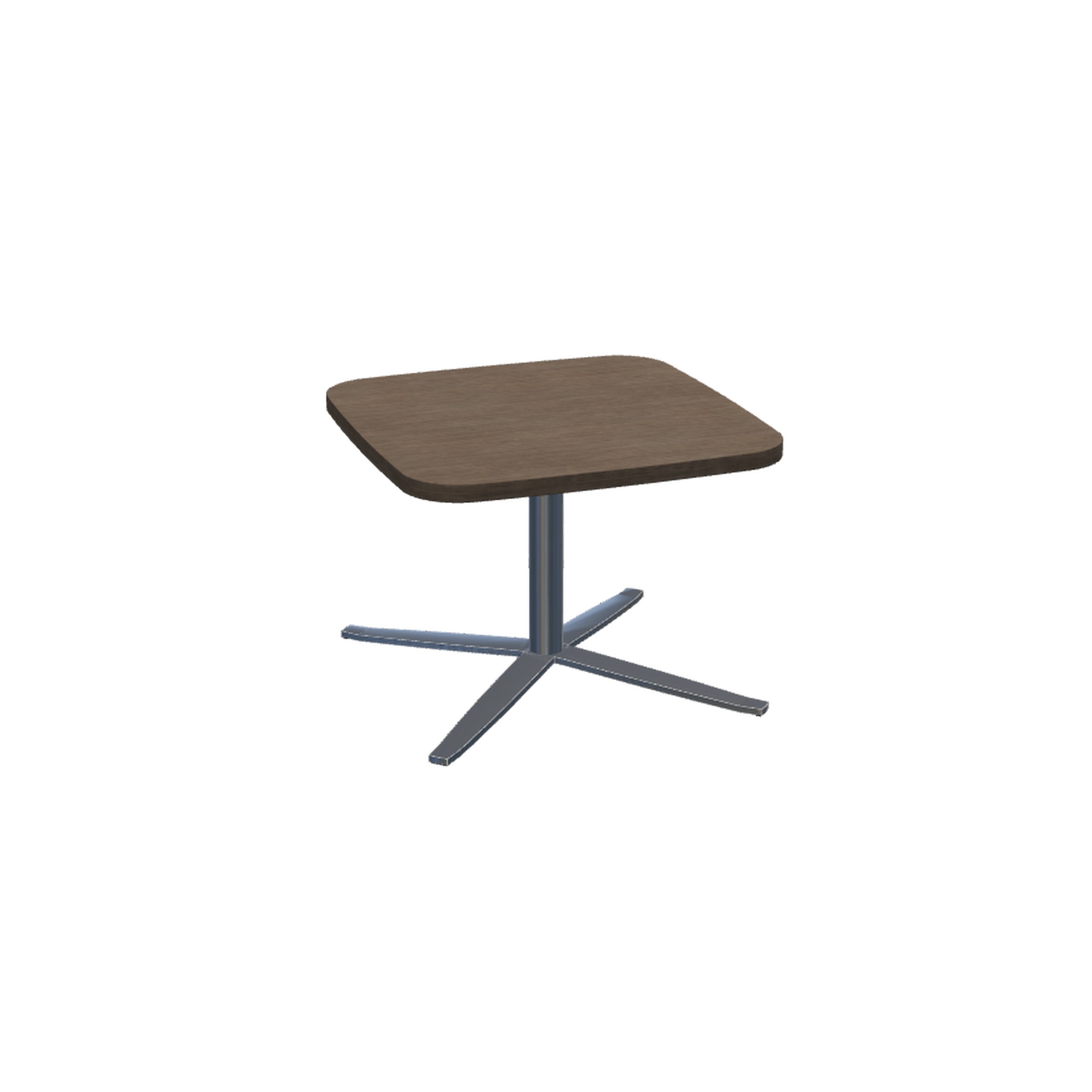 Drift™ 16H Square Table, Chrome Base, Laminate Surface, Flat Edge