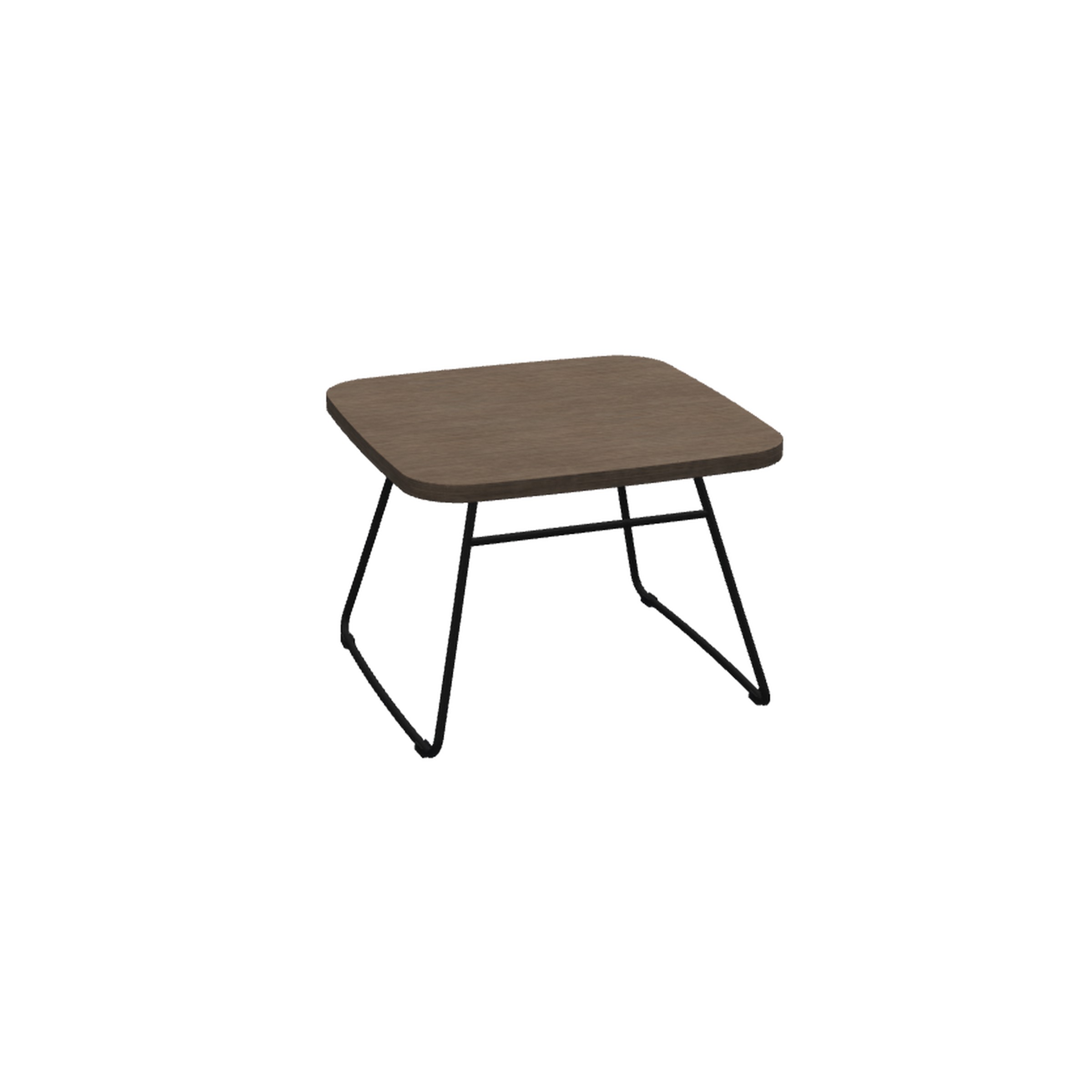Drift™ 16H Square Table, Sled Base, Laminate Surface, Flat Edge