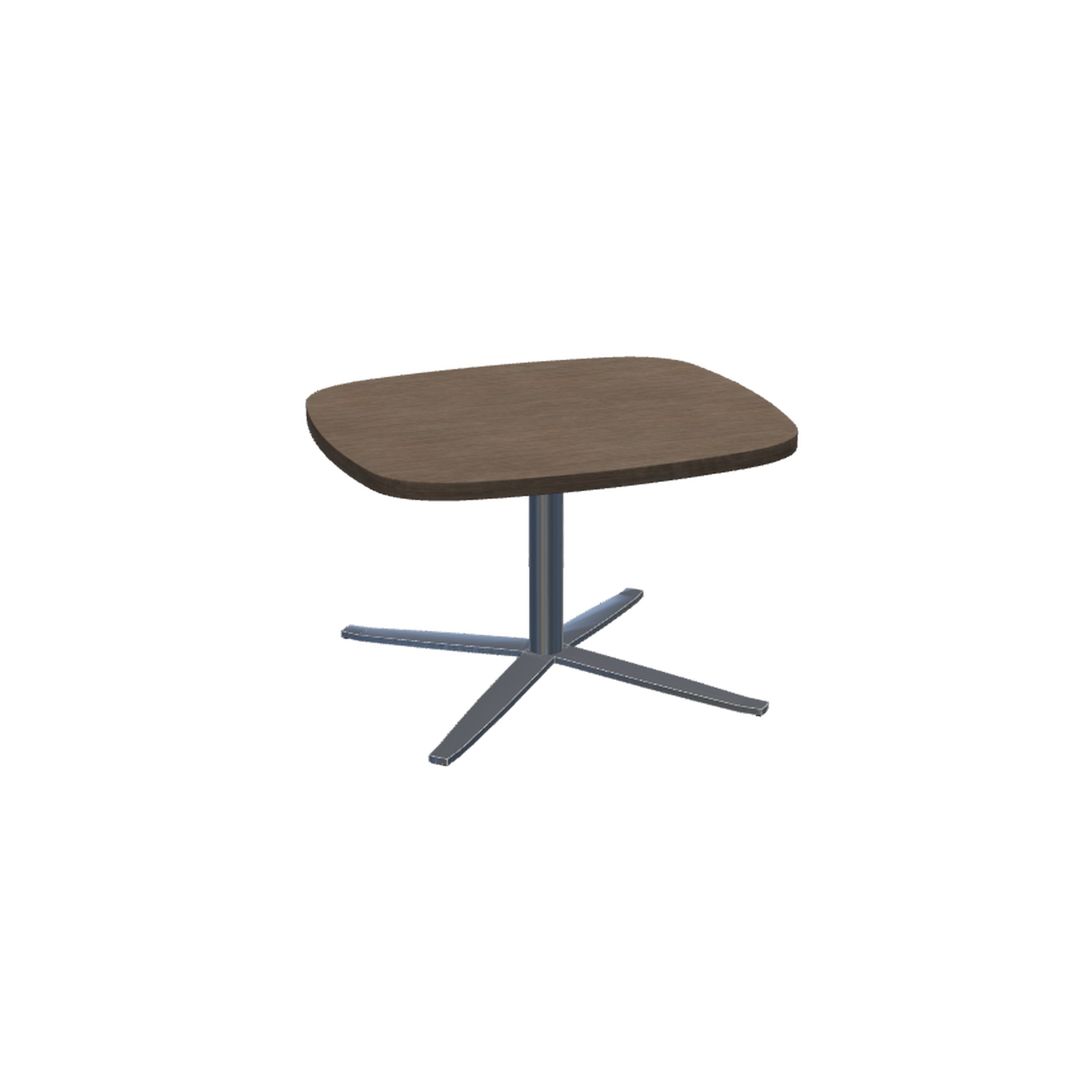 Drift™ 16"H Oval Table, Chrome Base, Laminate Surface, Flat Edge