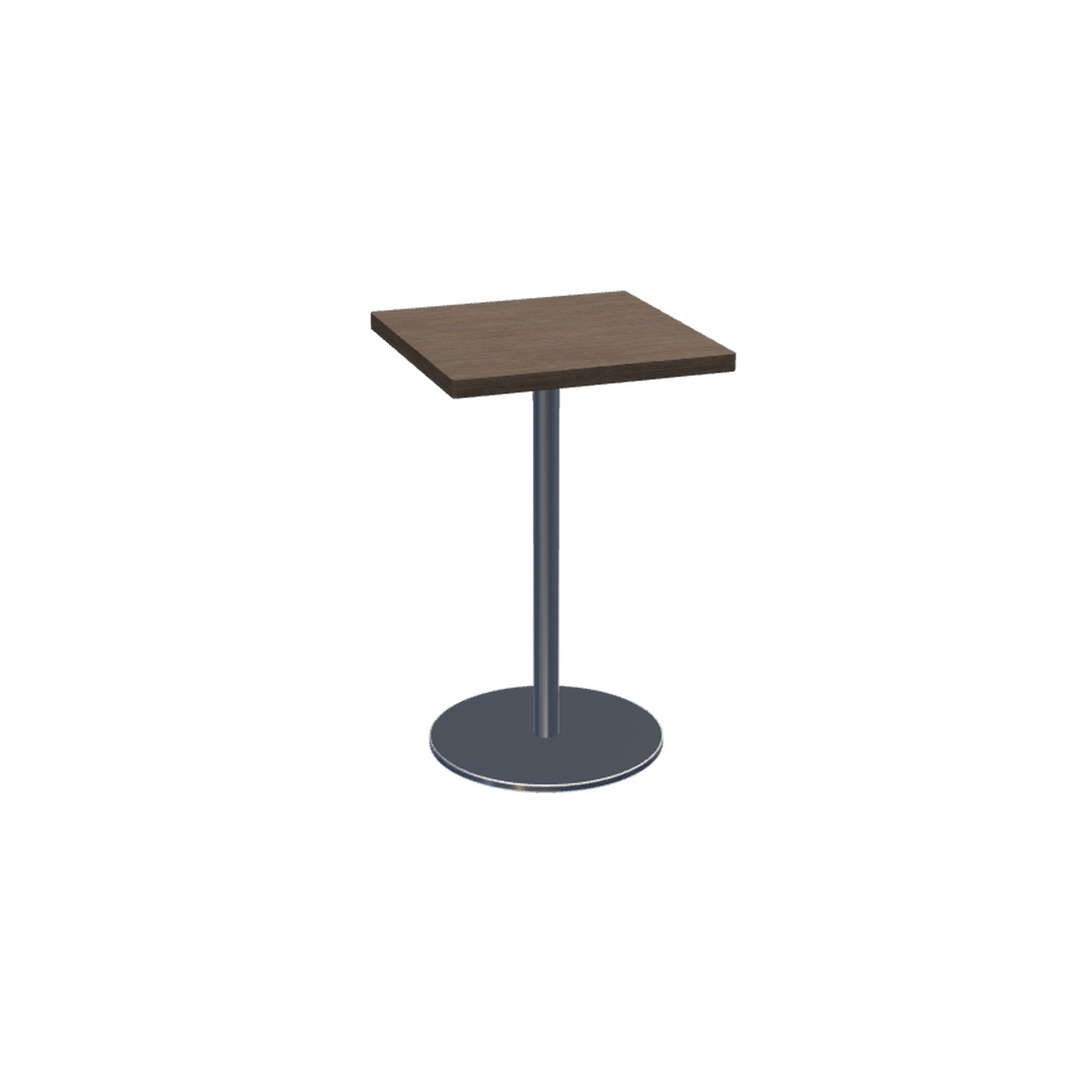 Swap™ Laptop Table Height Table (25.6 High) Round Base with Square Top